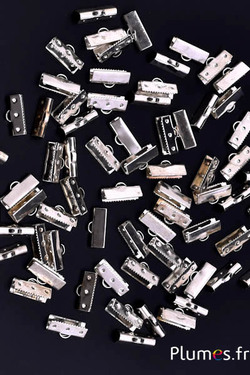 Embouts à écraser - 15 x 6 mm - argenté